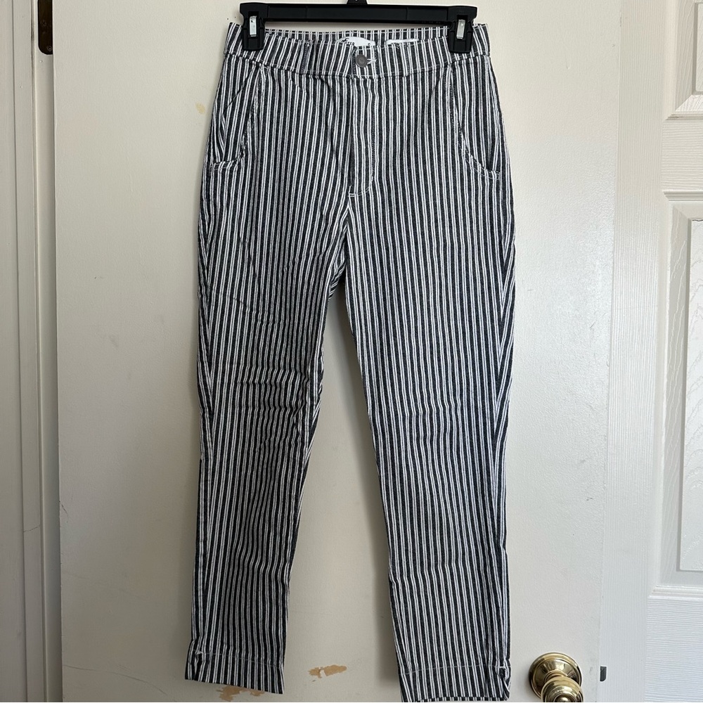 Striped Gray and White Pants